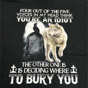 "Four Out of the Five Voices..." Adult XL NOS Black T-Shirt